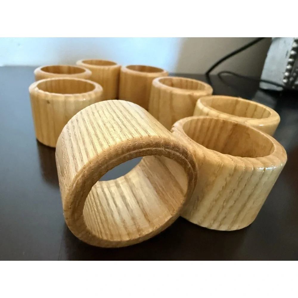 Bamboo Napkin rings vintage‎ Set Of 8